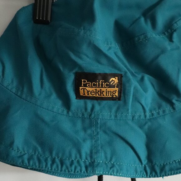 Pacific Trekking Unisex Blue Active Hiking Fishing Drawstring Outdoor Bucket Hat - Picture 5 of 6